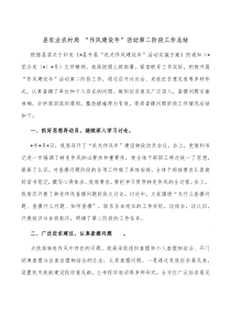 县农业农村局作风建设年活动第二阶段工作总结