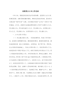 县国资办X年工作总结