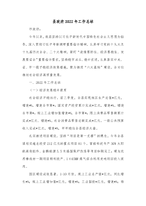 县政府20XX年工作总结