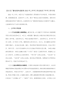 县文化广播电视和旅游局20XX年上半年工作总结及下半年工作计划