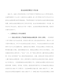 县法治政府建设工作总结