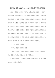 发展和改革局20XX年上半年工作总结及下半年工作谋划
