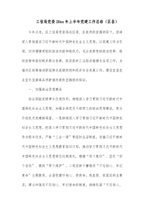 工信局党委20xx年上半年党建工作总结区县