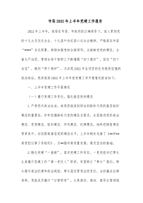 市局20XX年上半年党建工作报告
