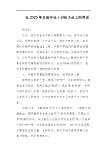 在2025年全县年轻干部座谈会上的讲话