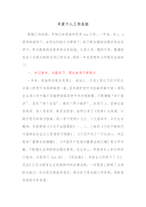 年度个人工作总结