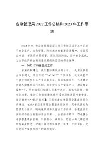 应急管理局20XX工作总结和20XX年工作思路