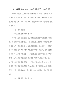 文广旅游局20XX年上半年工作总结和下半年工作计划