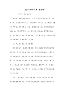 某乡20XX年三夏工作总结
