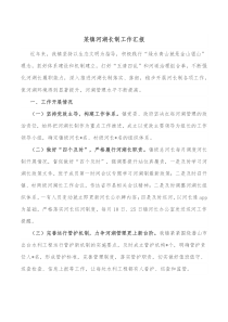 某镇河湖长制工作汇报