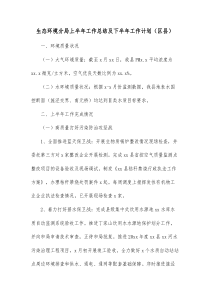 生态环境分局上半年工作总结及下半年工作计划区县