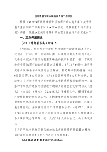 统计造假专项治理自查自纠工作报告
