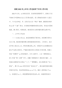 街道20XX年上半年工作总结和下半年工作计划