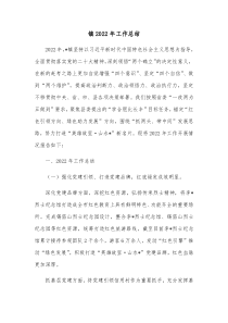 镇20XX年工作总结
