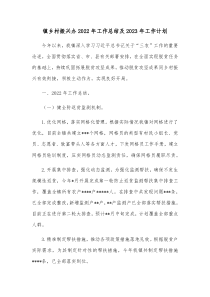镇乡村振兴办20XX年工作总结及20XX年工作计划