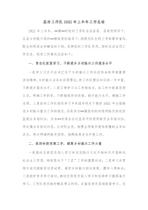 驻村工作队20XX年上半年工作总结