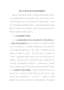 120XX年度党支部书记述职述廉报告