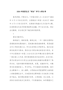 2024年院团总支两会学习心得分享