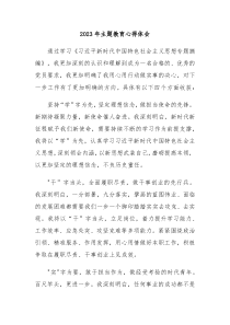 20XX年主题教育心得体会
