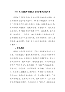 20XX年主题教育专题民主生活会整改实施方案