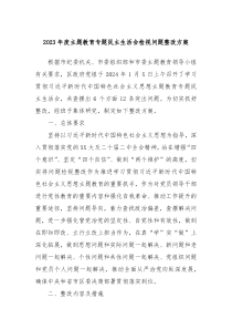 20XX年度主题教育专题民主生活会检视问题整改方案