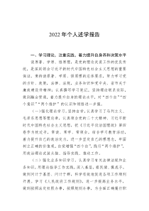 20XX年个人述学报告