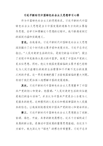 习近平新时代中国特色社会主义思想学习心得