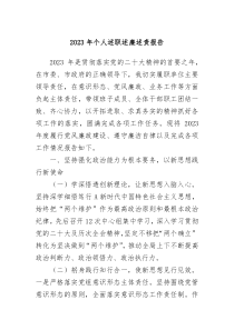 20XX年个人述职述廉述责报告