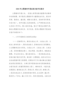 20XX年主题教育开展成效自查评估报告