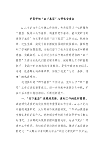 党员干部四下基层心得体会发言