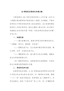 XX学院党支部结对共建方案