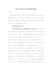 20XX年党委书记年度党建述职报告