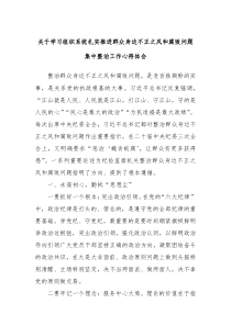 关于学习组织系统扎实推进群众身边不正之风和腐败问题集中整治工作心得体会