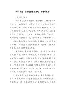 20XX年党工委书记抓基层党建工作述职报告