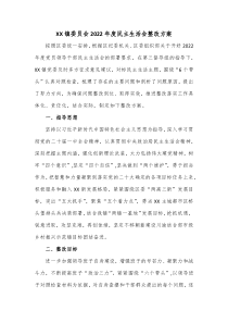 XX镇委员会20XX年度民主生活会整改方案