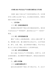 X街道20XX年安全生产与自然灾害防治工作方案