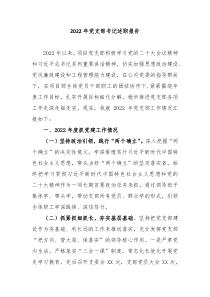 20XX年党支部书记述职报告