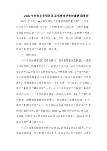 20XX年党组织书记抓基层党建及述责述廉述职报告