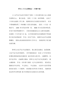 学习二十大心得体会外事干部