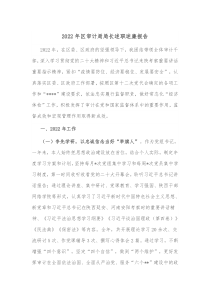 20XX年区审计局局长述职述廉报告