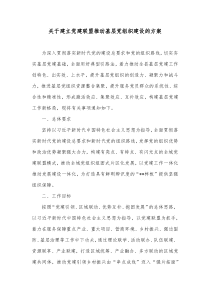 关于建立党建联盟推动基层党组织建设的方案