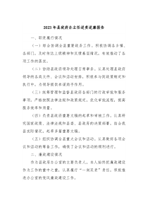 20XX年县政府办主任述责述廉报告