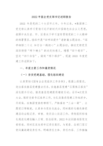 20XX年国企党支部书记述职报告