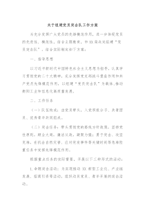 关于组建党员突击队工作方案