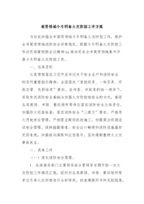 商贸领域今冬明春火灾防控工作方案