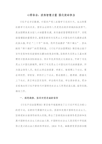 心得体会汲取智慧力量强化使命担当