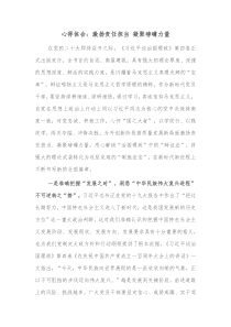 心得体会激扬责任担当凝聚磅礴力量