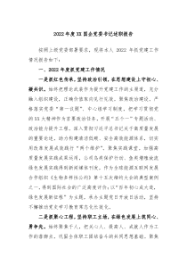 20XX年度XX国企党委书记述职报告