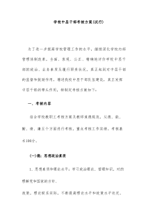学校中层干部考核方案