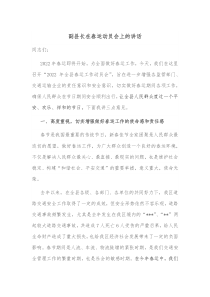 副县长在春运动员会上的讲话